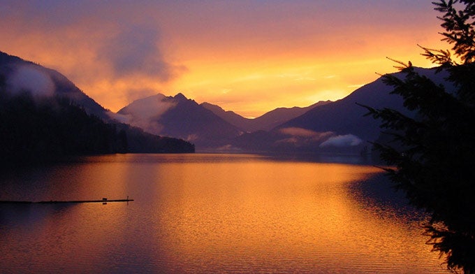 OL-Lake-Crescent-Sunrise_PD_680 Sunrise at Lake Crescent in Olympic National Park
