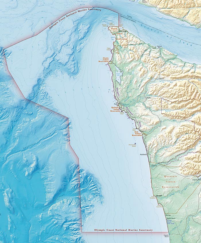 Olympic Coast National Marine Sanctuary Map Visit A National Marine Sanctuary On Olympic National Park's Coast