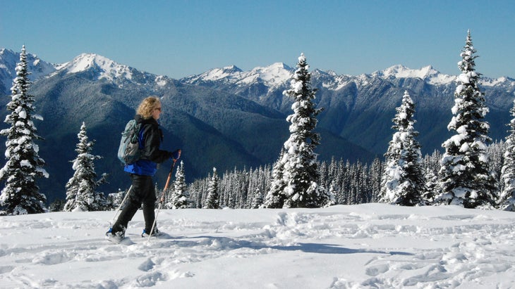 Cross-country skiing on Hurricane Ridge in Olympic National Park