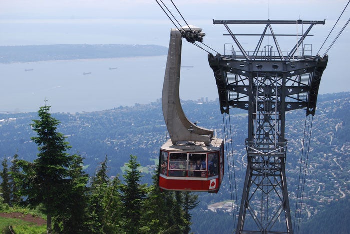 Vancouver-Gondola-GrouseMountain_DP_700 Gondola Ride to Grouse Mountain Top, North Vancouver