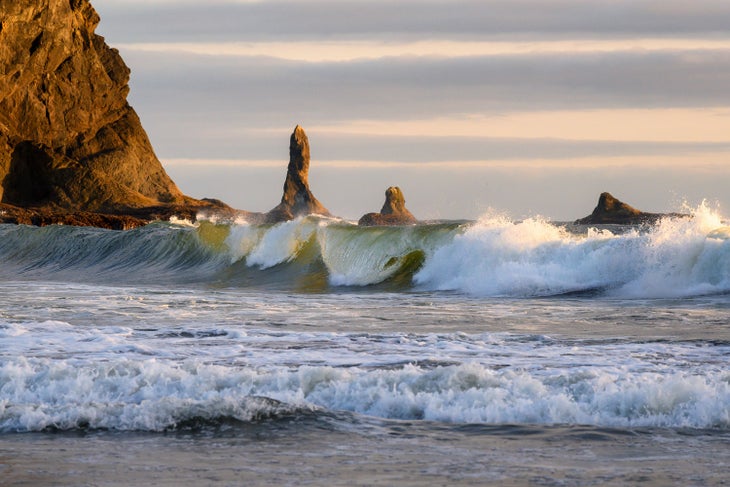 Waves on Second Beach in Olympic National Park