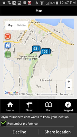 OL-phone-tour-app-map_screenshot_300x533 Cell Phone Tour for Olympic National Park