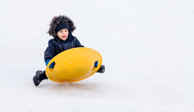 Sledding Sledding in the snow