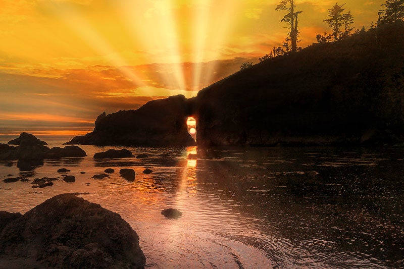 OL-2ndbeach-sunset_TamRandyTraynor_800 Sunset on 2nd Beach in Olympic National Park
