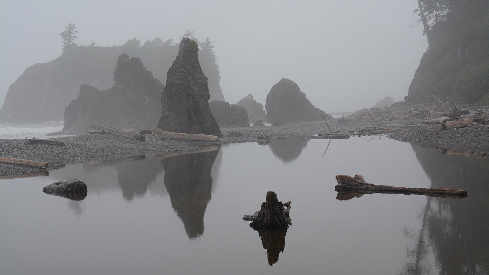 OL-RubyBeach-BW_TamBachirBadaoui_1600 Sea stacks on Ruby Beach in Olympic National Park