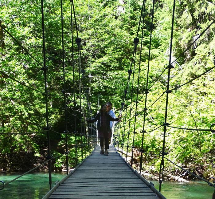 MtRainier-GroveOfThePatriarchs-SuspensionBridge2_NPSIvieMetzen_700v Hikers walk along a suspension bridge in the Grove of the Patriarchs in Mount Rainier National Park